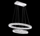 Round LED Chandelier with 2/3 Layers Crystal Shade (WH-0103Z)
