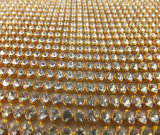 Shiny Garment Decoration Golden Round Rhinestone Crystals Roll