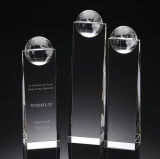Globe Crystal Wedge Award (#60601, #60602, #60603)