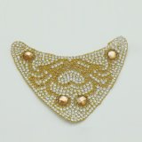 Gold Stone Patch Hot Fix/Iron on Rhinestone Applique for Ladies Shoes