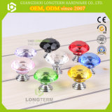 Wholesale Colorful Green 30mm Diamond Shape Crystal Glass Cabinet Knob