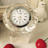 Crystal Diamond Clock with Crystal Base