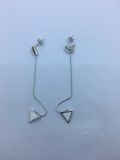 925 Silver triangle Earring with enamel