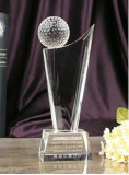 Golf Crystal Trophy Award with OEM Welcomed