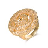 New Fashion Mesh Crystal Artificial Dubai Gold Jewelry Ring Jewelry