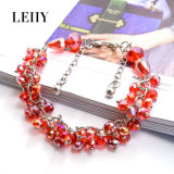 Hot Fashion Bracelet Jewelry Silver-Tone Red-Crystal Bracelet Designs for Women