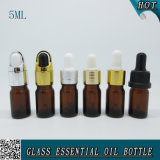 5ml Mini Cylinder Amber Glass Dropper Essential Oil Bottle