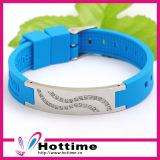 Best Gift Health Therapy Silicone Bands with Shiny Crystal (CP-JS-NW-006)