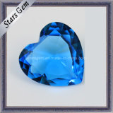 Brilliant Heart Shape Glass Gemstone for Jewelry