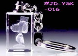 Hot Laser Engraving Dog LED Crystal Keychain (JD-YSK-012)