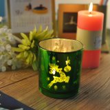Plating Votive Candle Holder with Christms Pattern