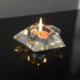 Fashionable Nice Square Crystal Glass Candle Holder