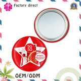Small Flat Round Carry on One Side Cosmetic Makeup Hand Mirror