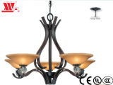 Classical Metal Chandelier Light with Glass Lampshades 4485-167b