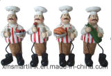 Poly Resin Chef Wine Stopper, Chef Decoration Bottle Stopper