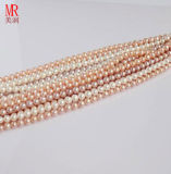 5-6mm Round Natural Fresh Water Pearl String Wholesale, Pearl Material