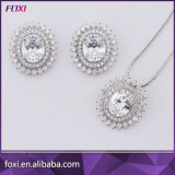 Round Shape Jewelry Set with Micro Pave Setting