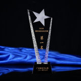 Best Quality Personalize Crystal Award Trophy with Five-Star