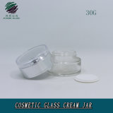OEM Factory Latest Fashion Style Acrylic Cosmetic Mask/ Body Facial Cream Glass Jar 30g Container