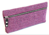 High Beautiful Tweed Pencil Case W/ Zipper