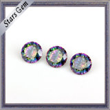 Electroplate Colorful 8mm Star Cut Cubic Zirconia