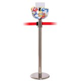 Display Bowl with Pricing Strip for Crowd Control Stanchion