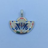 Fashion Silver Pendant with Colored Enamel