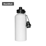 600ml Sublimation Aluminium Water Bottle with Two Tops (White)