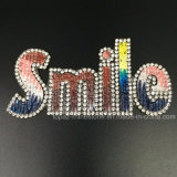 Newest Design Smile Hotfix Crystal Rhinestone Patch Costume Mixed Beaded Applique for Garment (TPS-Smile)