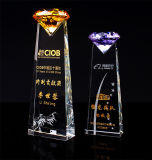 High-Grade Crystal Trophy with Diamond