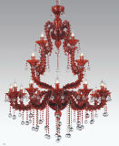 Fancy Red Glass Hanging Lamp Chandelier (90021-12+4+4)