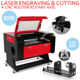 80W CO2 Laser Engraver Engraving Cutting Machine with 80mm 3-Jaw 700*500mm Rotary Axis