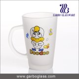 Decals and Printing Logo and Frosted Glass Water and Tea Mug with Handle (GB094212-DR-107)