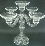 Clear Glass Candle Holder with Five Posters, , .,