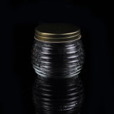 Glass Candle Container with Metal Lid
