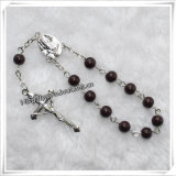 New Design Glass Beads Decade Rosary Religious Bracelet (IO-CE067)
