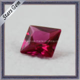 Cheap Price Square Cut Red Synthetic Ruby Stone