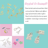 Wholesale Crystal Metal Letter Alphabet Charm for Bracelet Jewelry