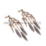Leaf Metal Big Tassels Earrings Rhinestone Diamond Jewelry Accessories Gift