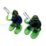  Turtles Glass Pipe with Clear Pipe for Single Use (ES-HP-041)