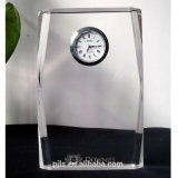 Crystal Glass Cube Clock for Office Table Decoration