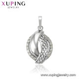 31367 Xuping Cool Heart Silver-Plated CZ Crystal Jewelry Pendant