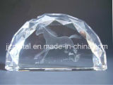 Hemicycle Crystal Paper Weight 3D Laser Engraving