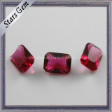 Rose Pink Rectangle Octagon Glass Beads