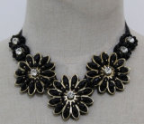 Lady Fashion Costume Jewelry Crystal Sunflower Choker Necklace (JE0116)