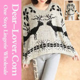 Wholesale Ladies Fashion Animal Pattern Sweater Tops Apparel