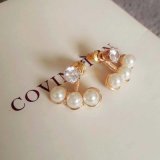 New Design Imitation-Pearl Jewelry Crystal Rhinestone Alloy Custom Stud Earrings