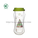 Double Wall Glass Bottle with Lid (7*8*17.5 390ml)