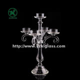 Clear Glass Candle Holder by BV, SGS (h: 35cm)