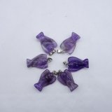 Amethyst Crystal Angel Charms Necklaces Pendants Suspension